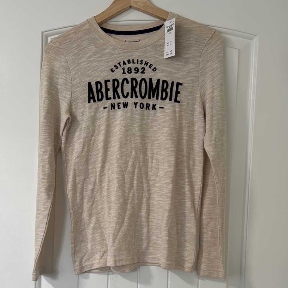 Kids Abercrombie Beige Long Sleeve Shirt